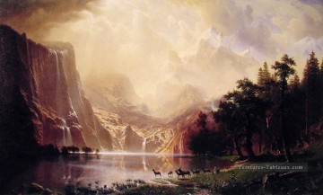 Parmi les montagnes de la Sierra Nevada Albert Bierstadt Peinture à l'huile